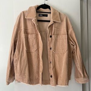 Zara Beige Corduroy Jacket